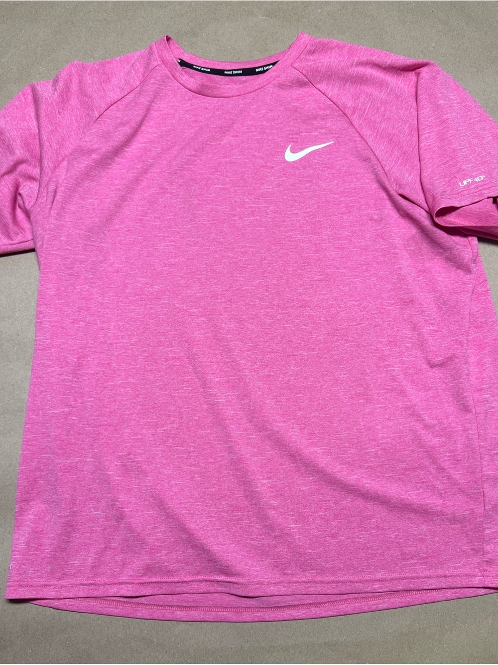 Nike DriFit Swim Pink Mens size XL workout Shirt Extra Large UPF 40 Rare!